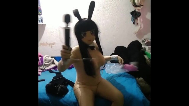 Kigurumi Bunny Suit Masturbating Vibrator