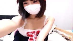 Cute Japanese Girl With A Mask On Cam Ã¢â¬â