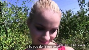 Busty Euro Blonde Banging In The Field