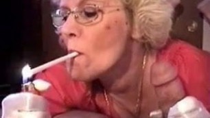 Granny Head #5 (Smoking) Cum for the Teacher