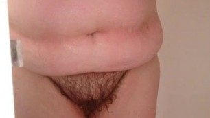 showering her hairy pussy,big titts.