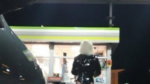 PVC SLUT AT PETROL STATION