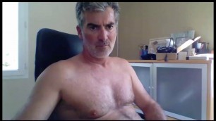 Hot Italian silver fox cums