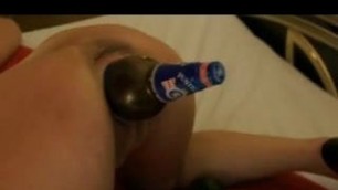 Pregnant big beer bottle