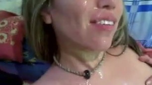 Huge Cumshot Facial on Girlfriend