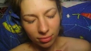 Cumshot on face baby