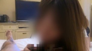 Cute Japanese Girlfriend Sucking Dick During Work