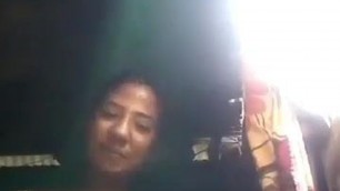 Village Girl masturbating using vegetable