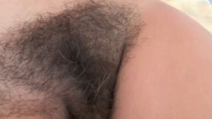 Our very excited stepniece shows off her hairy pussy and masturbates