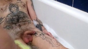 stepmom jerks off my cock and bathes me in the bathroom