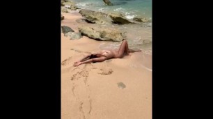 Naked and Free . Enjoying the Beach !!