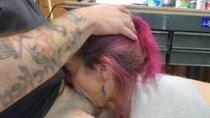 Gagging, Squirting and a Huge Facial, Garage Fun